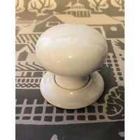 Ceramic Door Knob – White - Mortice & Rim